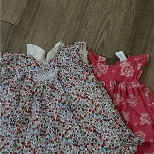 Janie and Jack Floral and Pink Dresses